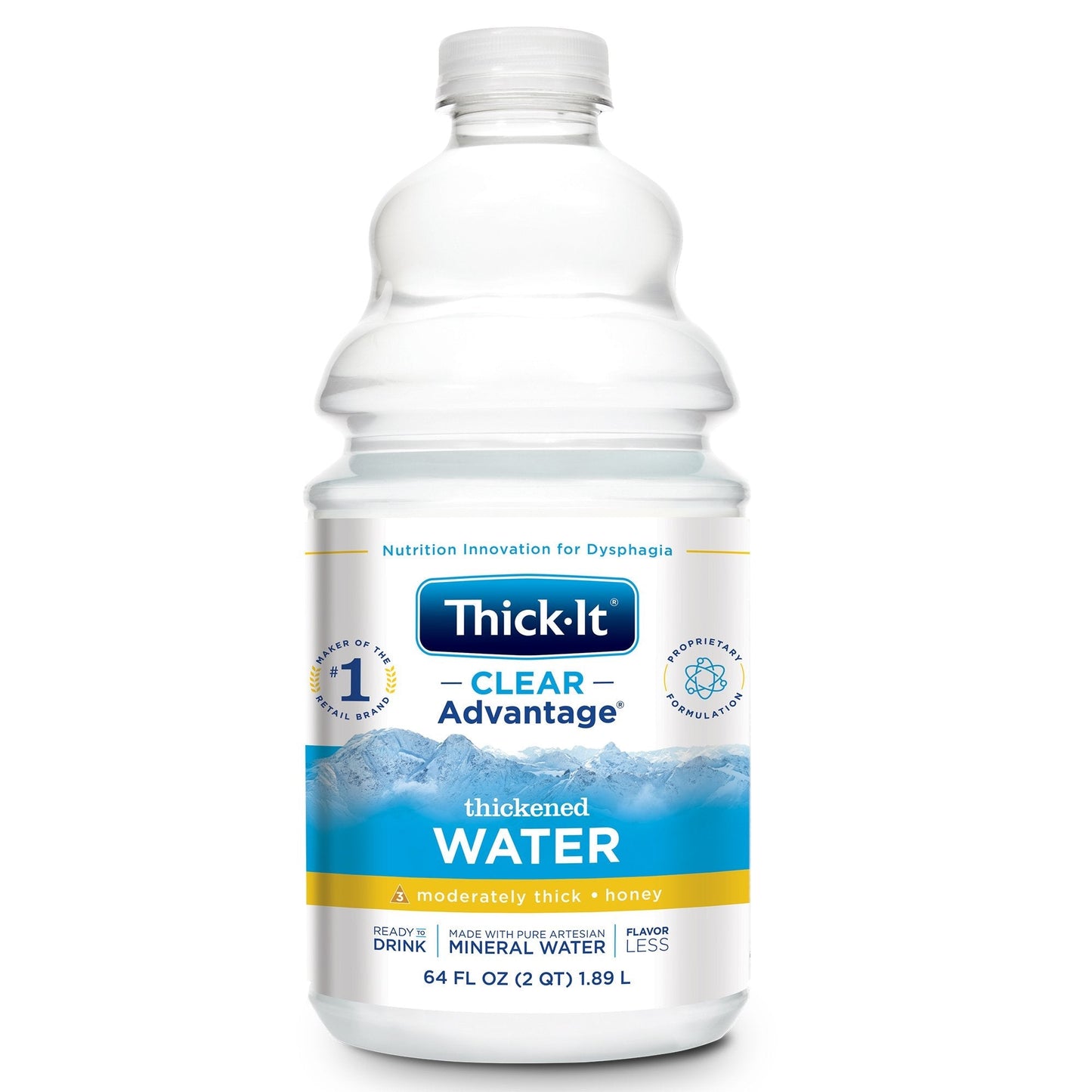 Thickened clear advantage water, moderately thick (honey) 64 fl oz bottle