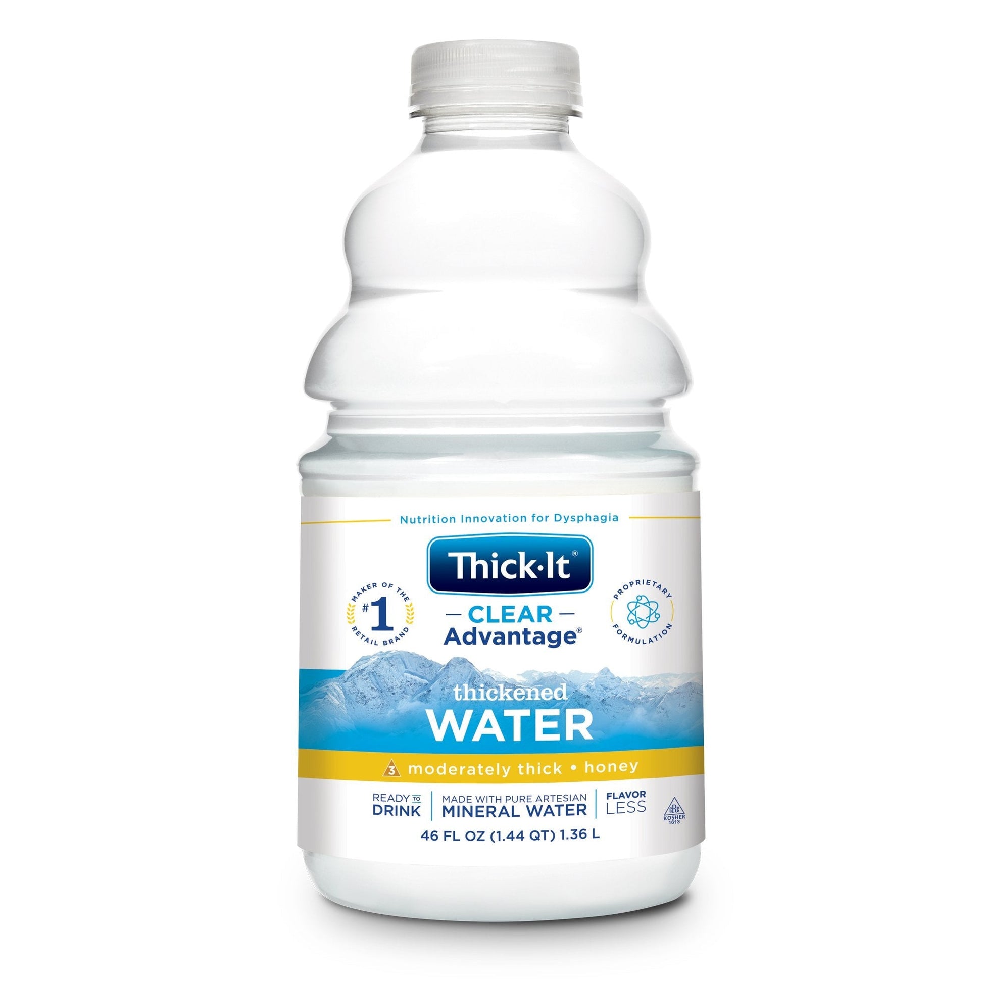Thickened clear advantage water, moderately thick (honey) 46 fl oz bottle