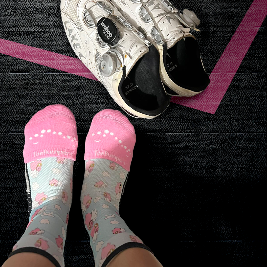 Women's Toe-Protection Compression Running Socks (2 Pair) Toe Bumpers