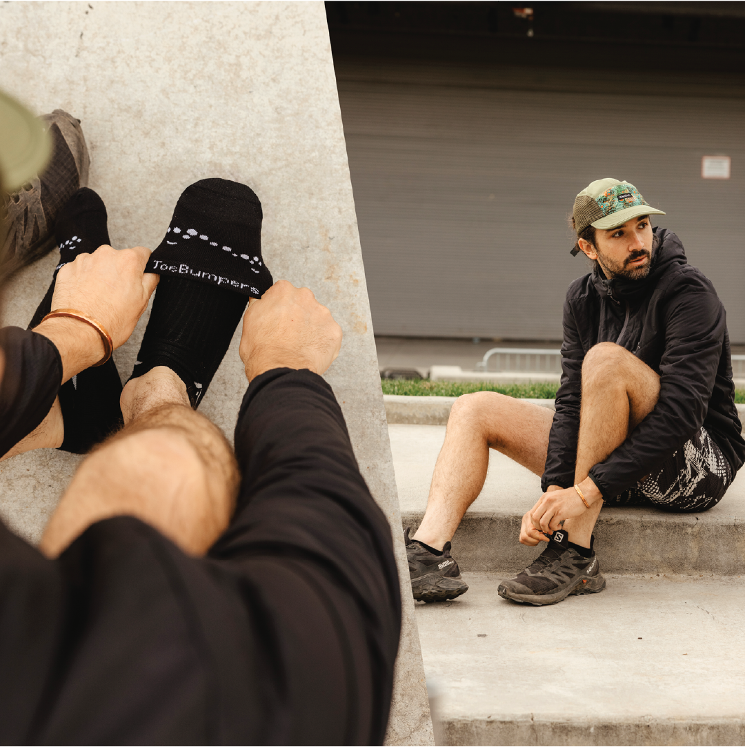 Men's Cushioned Toe-Protection Socks (2) Toe Bumpers