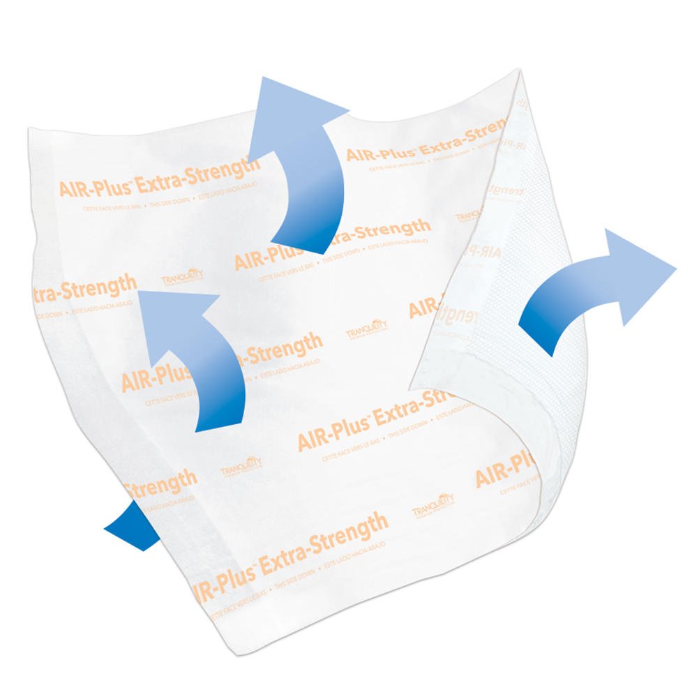 Breathable AIR-Plus Extra-Strength underpad, 30"x36"