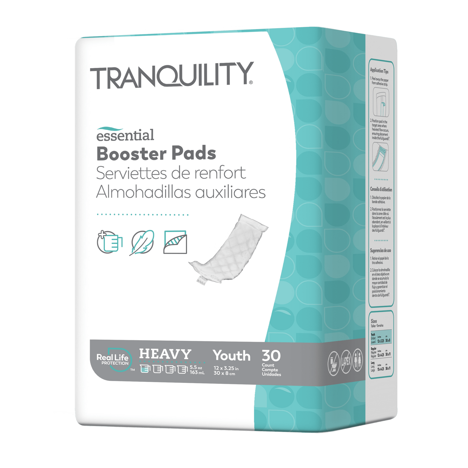 Heavy Essential Booster Pads—Youth size, 30 count pack