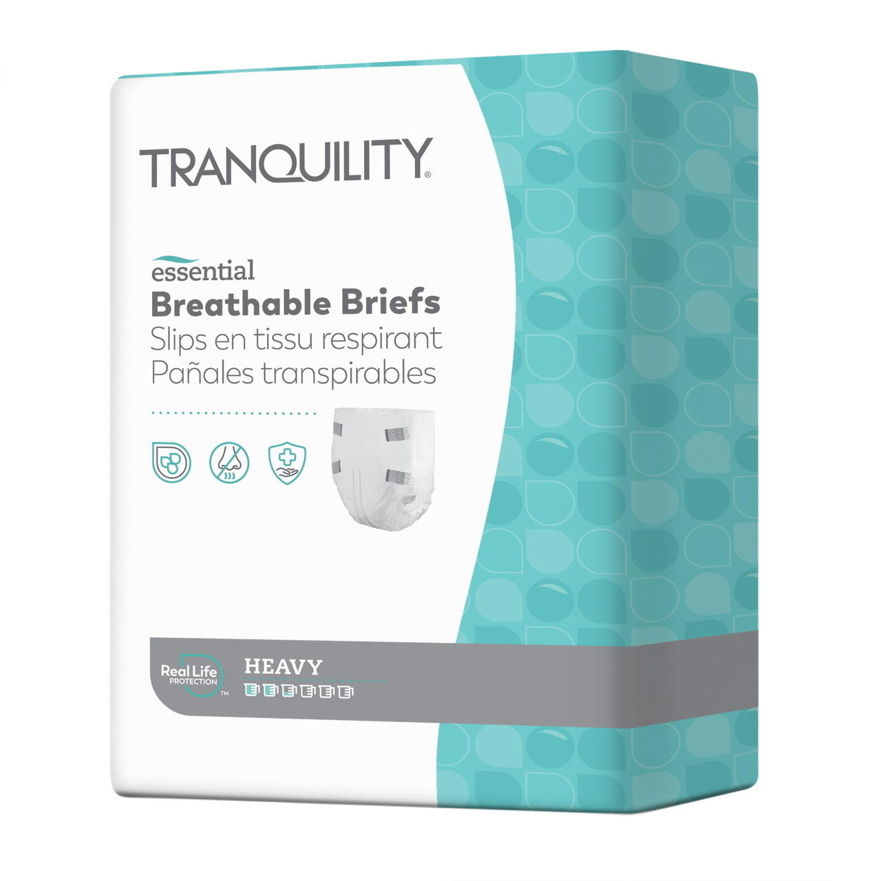 Essential Breathable Briefs Heavy package with absorbent brief illustration
