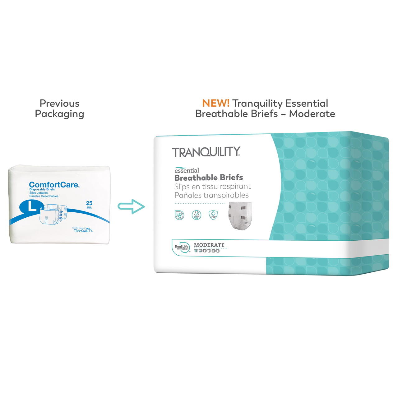 Tranquility Essential Breathable Briefs Moderate—new packaging preview