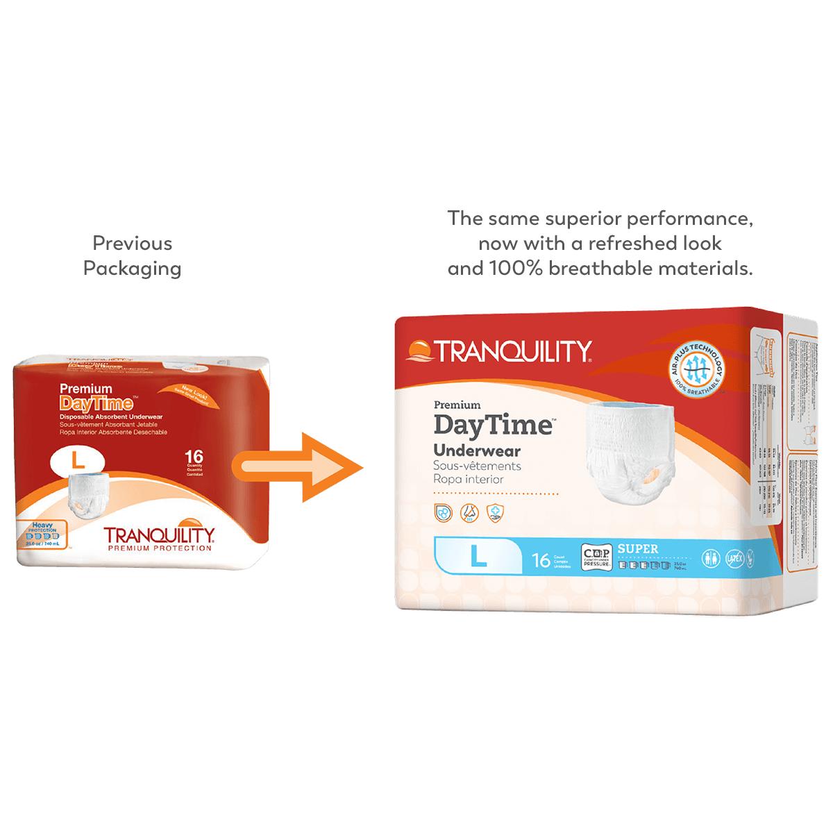 Premium DayTime disposable absorbent underwear, size L, pack of 16