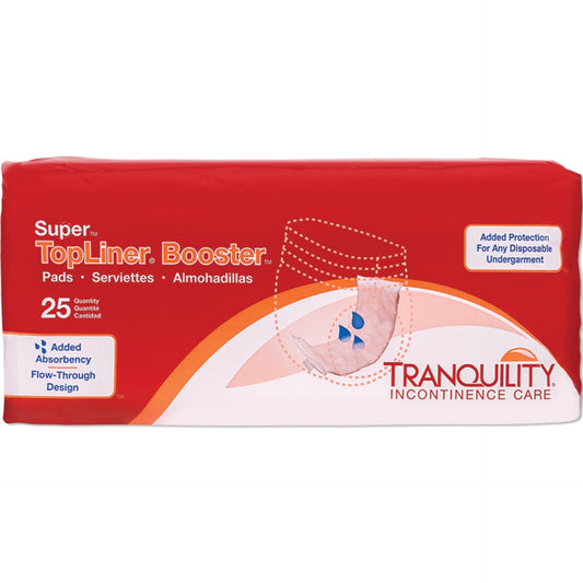 Super TopLiner Booster Pads, pack of 25, flow-through design for extra protection