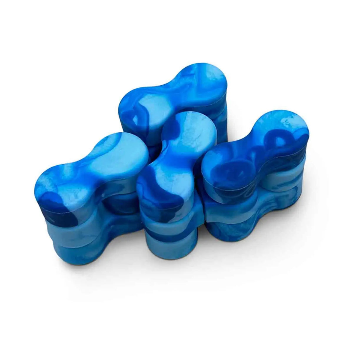Blue and light blue marbled Traxx fidget toy
