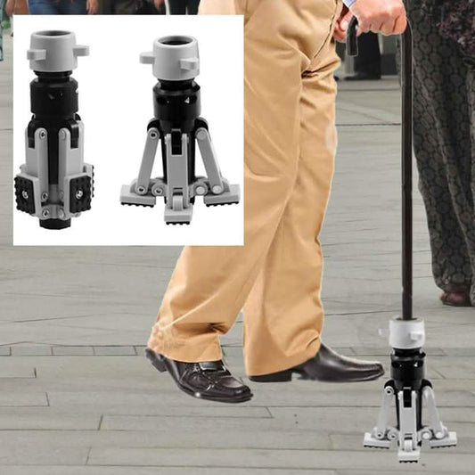 Walking stick anti-shock spring base, gray frame with black shock absorber