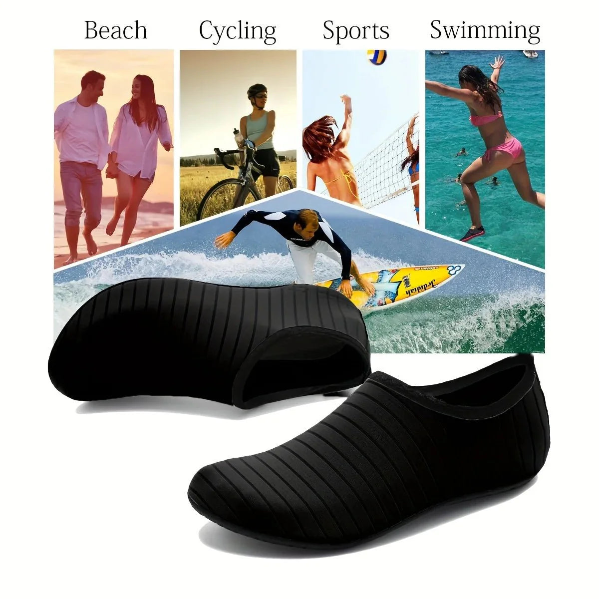 Unisex Quick-Dry Water Shoes – Anti-Slip Barefoot Swim Beach Socks