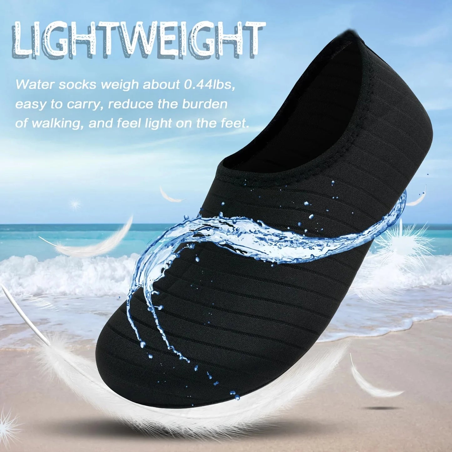 Unisex Quick-Dry Water Shoes – Anti-Slip Barefoot Swim Beach Socks