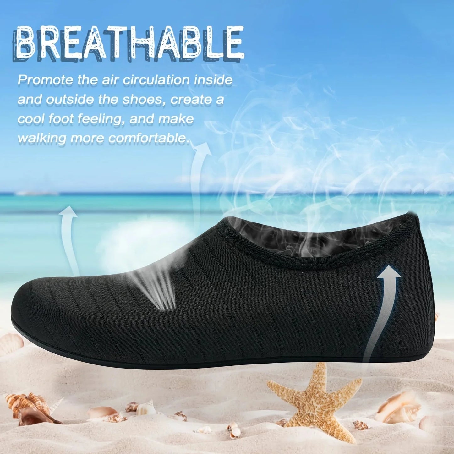 Unisex Quick-Dry Water Shoes – Anti-Slip Barefoot Swim Beach Socks