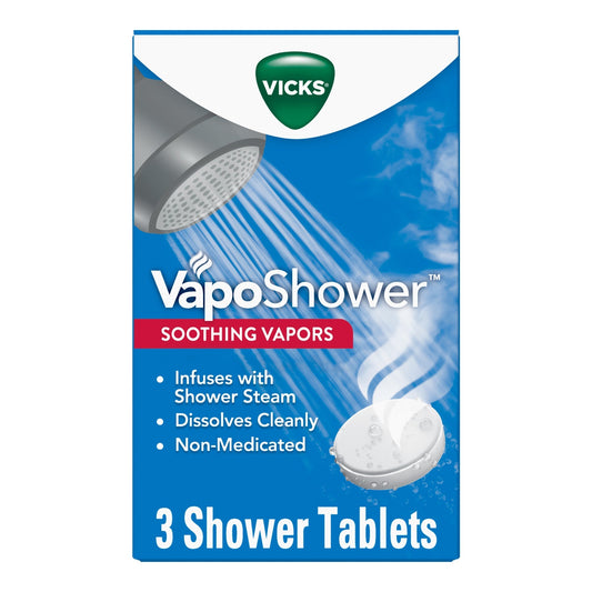 VapoShower soothing vapors box with 3 shower tablets for shower steam vapor use