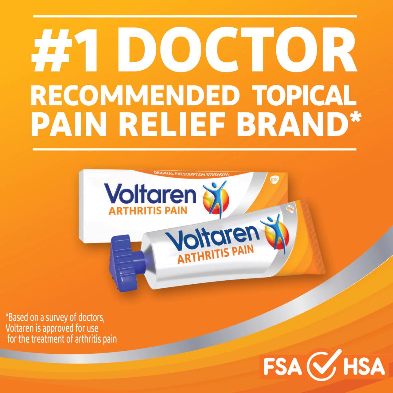 Doc recommended topical pain relief brand panel with Voltaren gel tubes shown