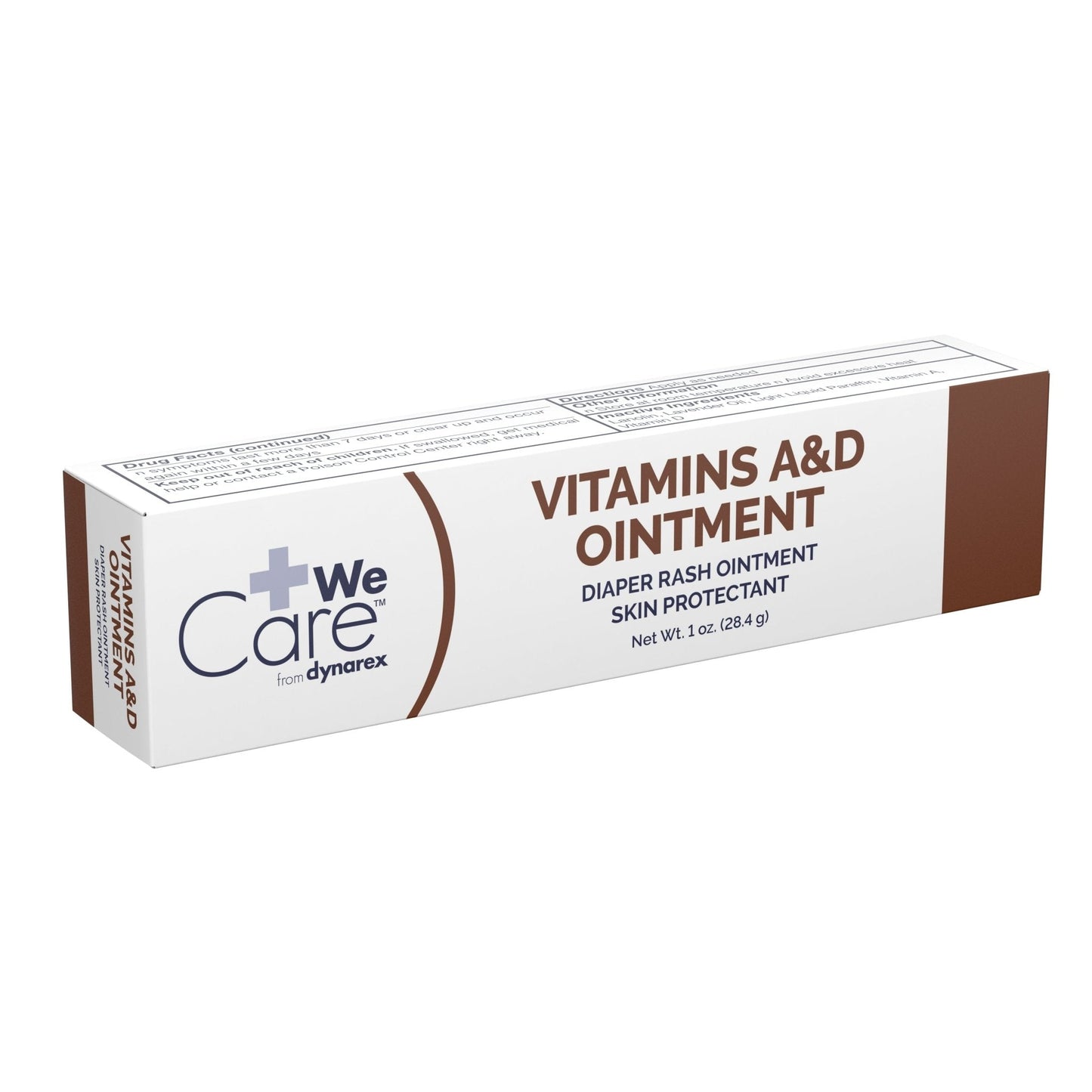 Vitamin A&D diaper rash ointment in box packaging