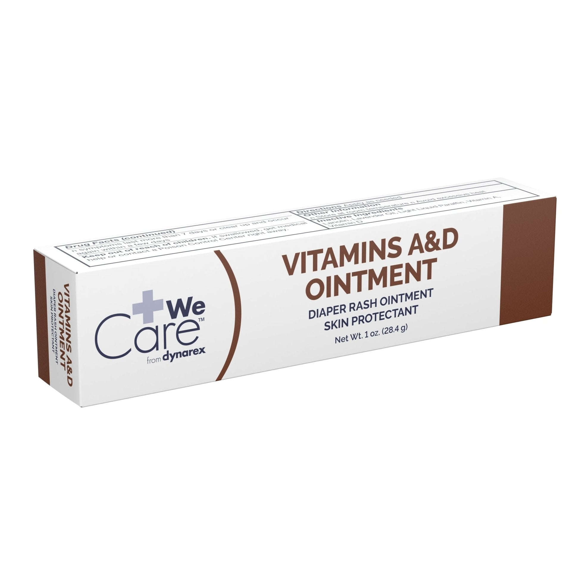 Vitamin A&D diaper rash ointment in box packaging