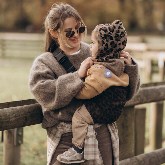 Toddler Carrier Leopard Print Brown