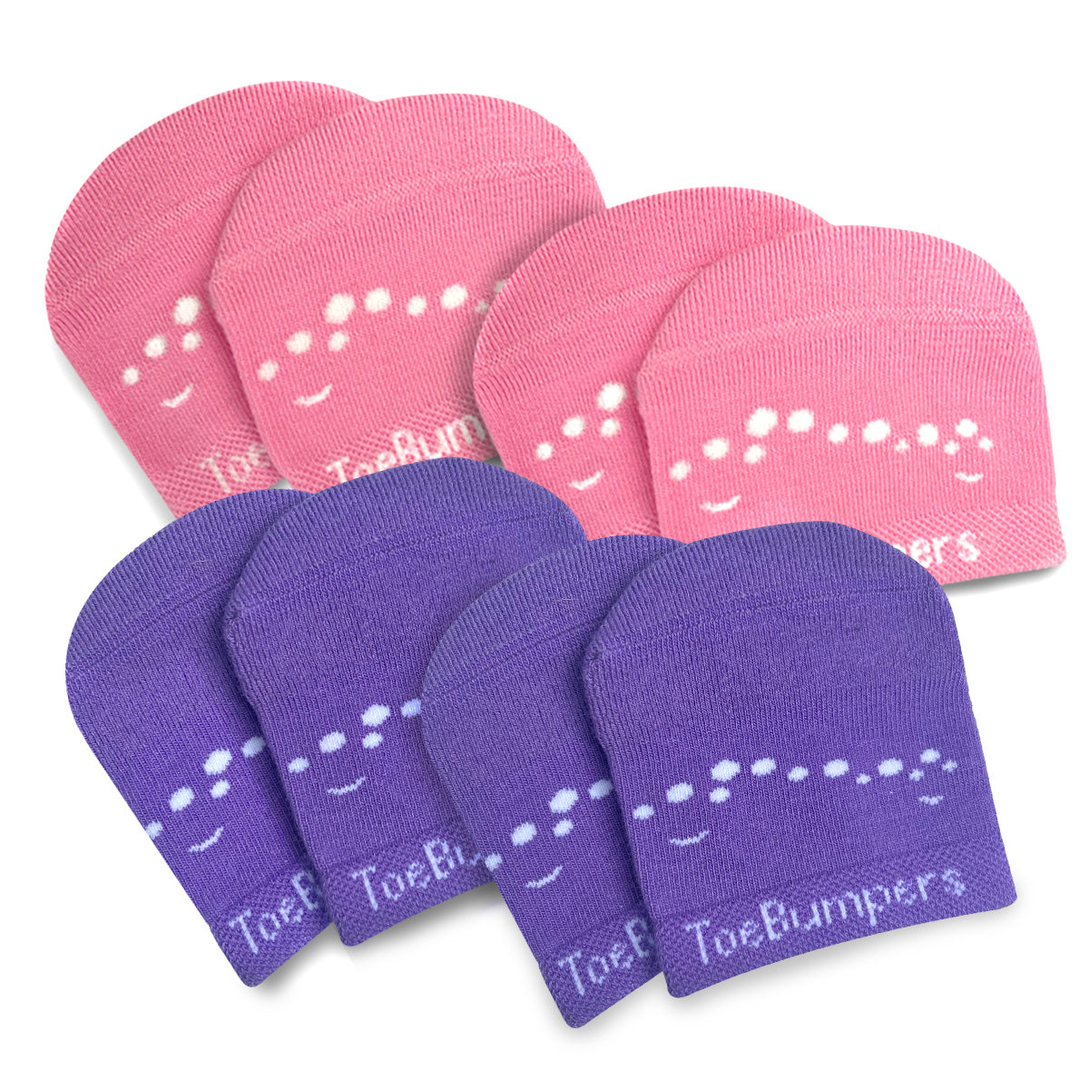 Women's Toe Protection Socks for Runners, Skiers, and Court Sports (4-Pack) Toe Bumpers