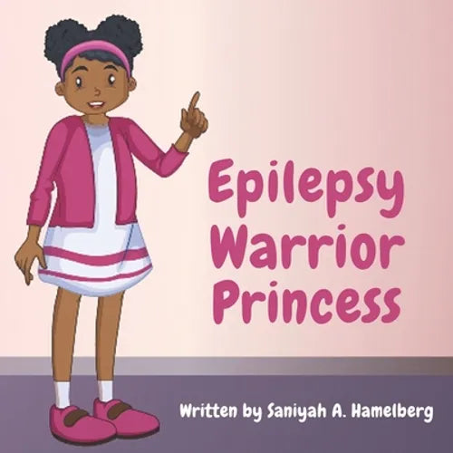 Paperback book cover with cartoon warrior princess and title 'Epilepsy Warrior Princess'.