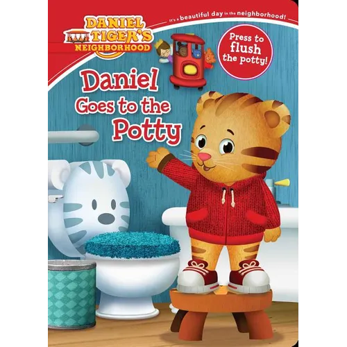 Hardcover children’s potty-training storybook cover with Daniel beside a toilet