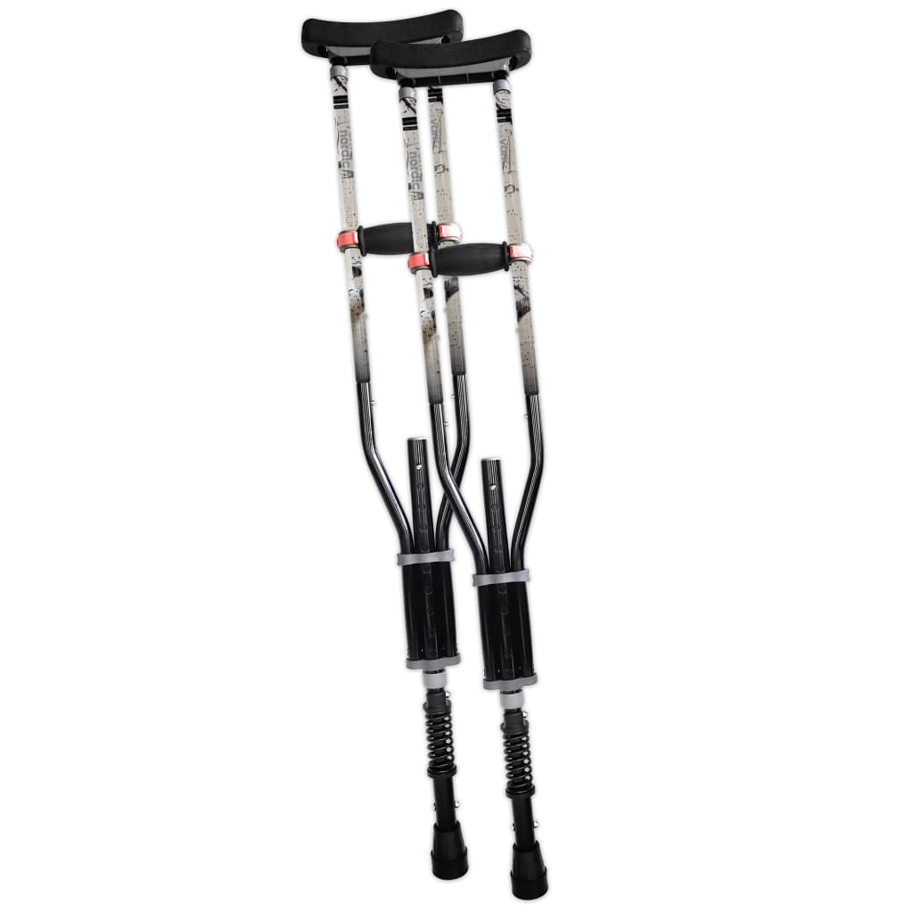 Adjustable Spring Cushion Crutches Perfect for Sports Injuries and Travel - Heights 4'7" to 6'6" - Adjust to 22" for Travel - Choice of Colors