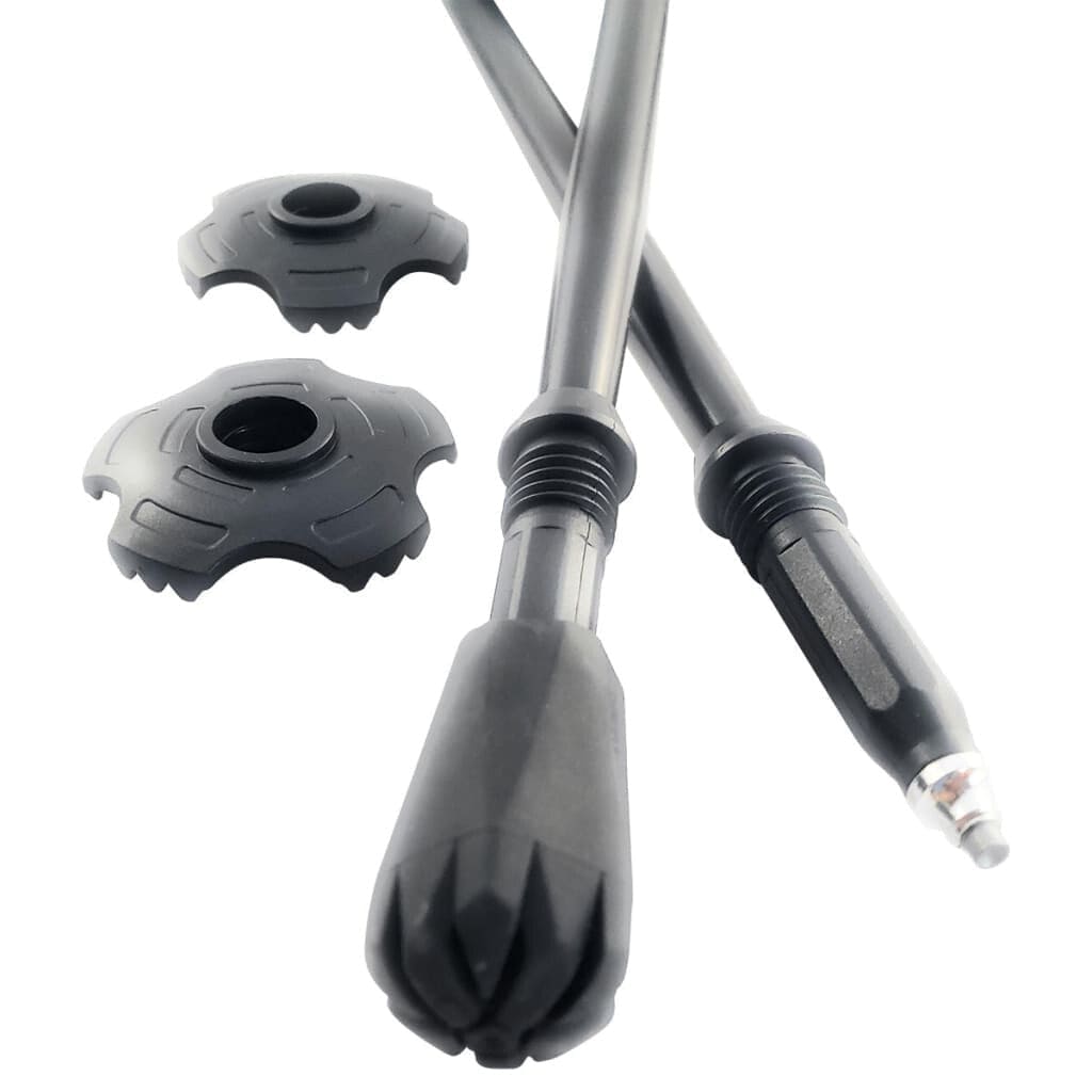Travel Folding Walking & Hiking Poles - 13.5 in with Rubber Feet, Baskets, and Bag - Available in 3 Sizes and Choice of Grips York Nordic
