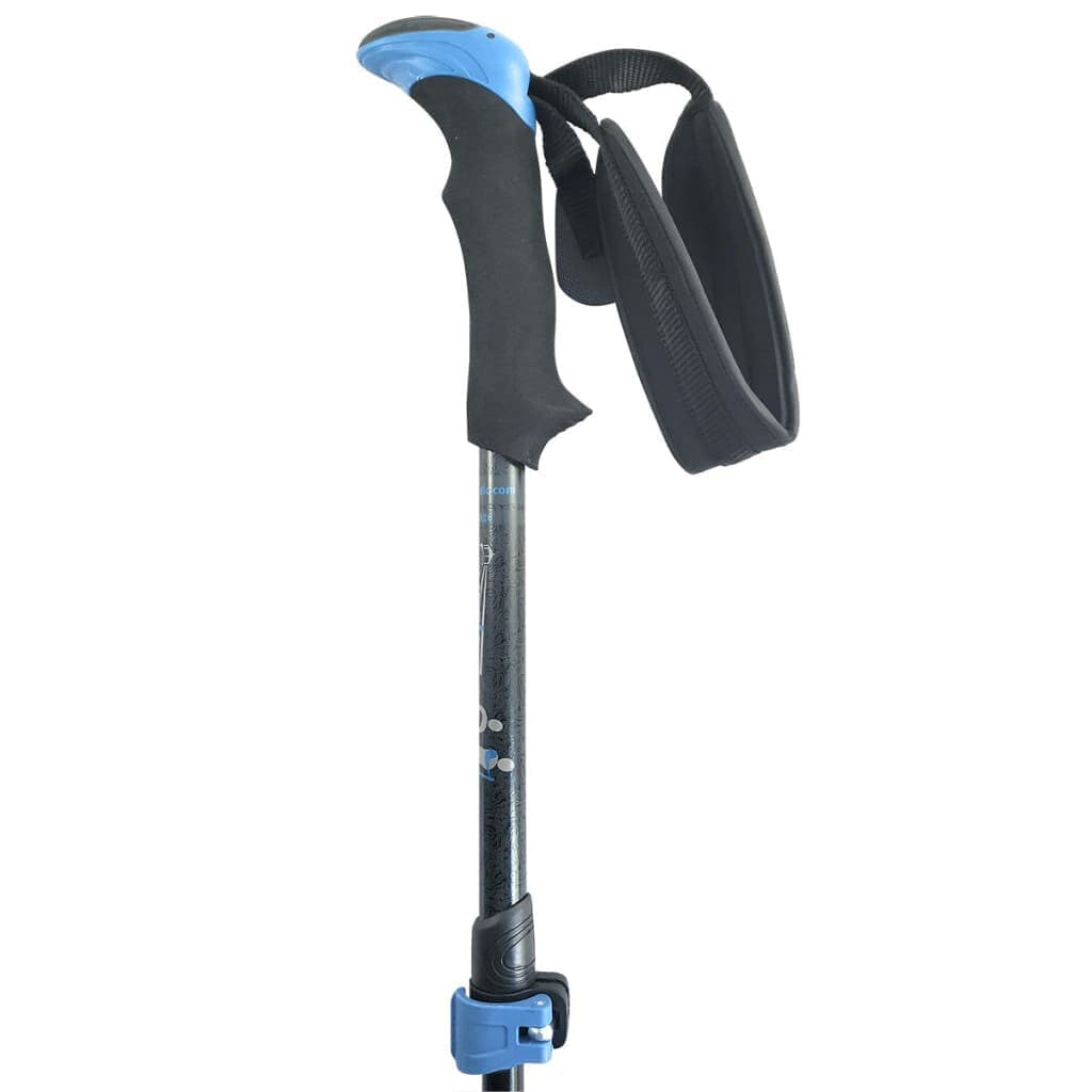 Travel Folding Walking & Hiking Poles - 13.5 in with Rubber Feet, Baskets, and Bag - Available in 3 Sizes and Choice of Grips York Nordic